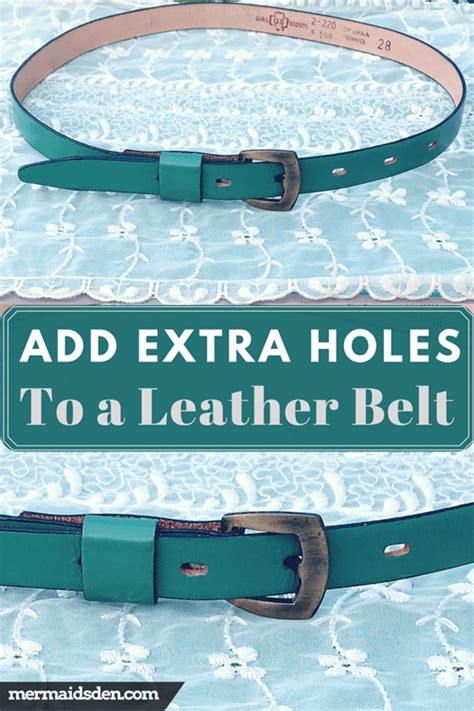 how to add extra holes to a belt